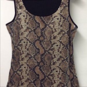 Beautiful sequined stretch tank top